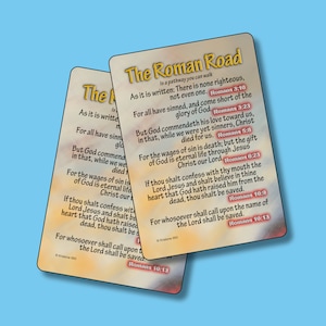 The Roman Road To Salvation - Poem Verse Card, Wallet, Pocket, Inspirational, Memorial, Encouragement, Religious (VC)