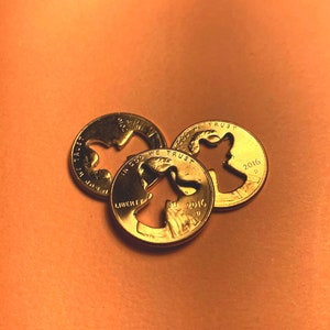KEEPSAKE PENNY - Angel Penny, Angel Pennies From Heaven, Lucky Charm, Angel In My Pocket, Pocket Token, Cut Out Coin