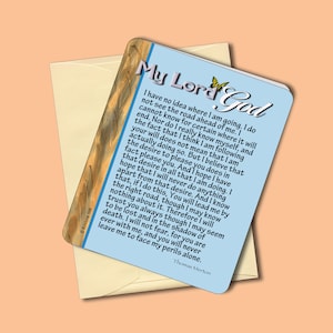 My Lord God - &quot;Thomas Merton Quote&quot; - Greeting Card, Inspirational, Encouragement, Memorial, Religious