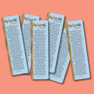 My Lord God - A poem by Thomas Merton - Religious, Inspirational, Motivating - 6 Verse Bookmarks (VBM)
