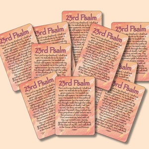 23rd PSALM  - Mini-Verse Card, Wallet, Pocket, Inspirational, Motivating, Encouragement, Religious, Scripture (CTG)