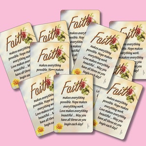FAITH Makes Everything Possible - Mini-Verse Card, Wallet, Pocket, Inspirational, Motivating, Encouragement, Religious, Memorial (CTG)