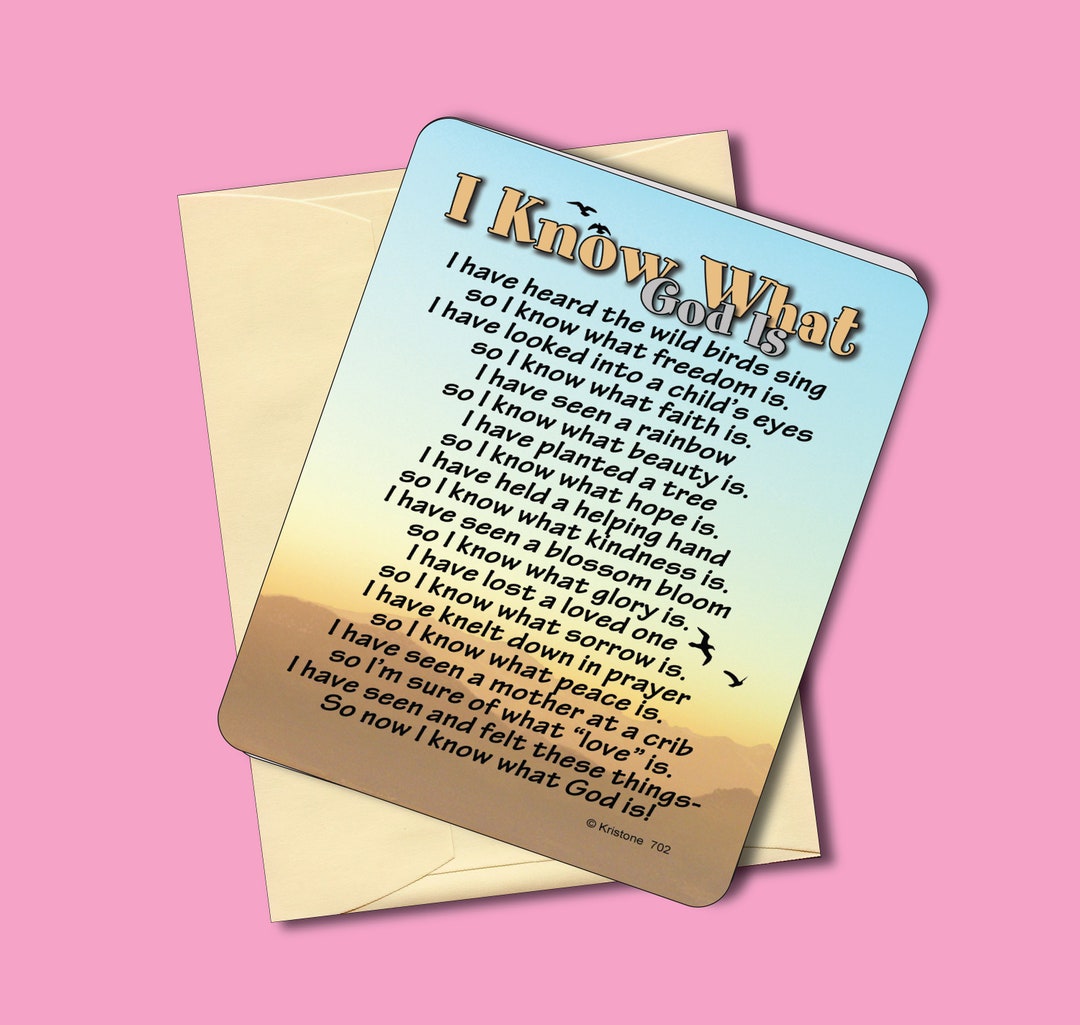 I Know What God is - Greeting Card, Inspirational, Encouragement ...