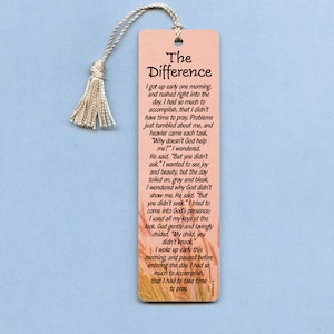 THE DIFFERENCE - Tassel Bookmark - Encouragement, Inspirational, Motivating, Religious