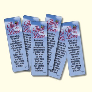 Those We Love remain with us - 6 Verse Bookmarks