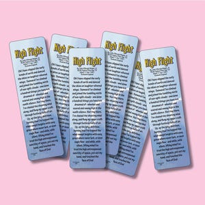 HIGH FLIGHT - Poem, Motivational, Encouragement, Inspirational - 6 Verse Bookmarks
