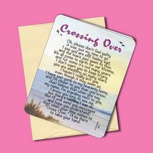 CROSSING OVER - Greeting Card, Inspirational, Encouragement, Memorial, Religious