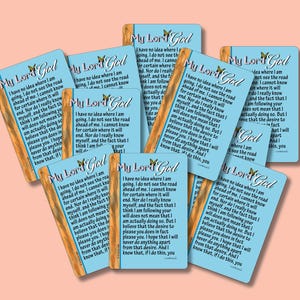 Mi Señor Dios - por Thomas Merton - Tarjetas con Versículos Mini, Billetera, Bolsillo, Inspiradoras, Motivadoras, Ánimo, Condolencias, Religiosas (CTG)