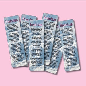 INVICTUS - &quot;Out Of The Night That Covers Me&quot; - 6 Verse Bookmarks