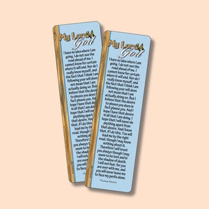 My Lord God - A poem by Thomas Merton - Religious, Inspirational, Movitating - Verse Bookmarks (VBM)