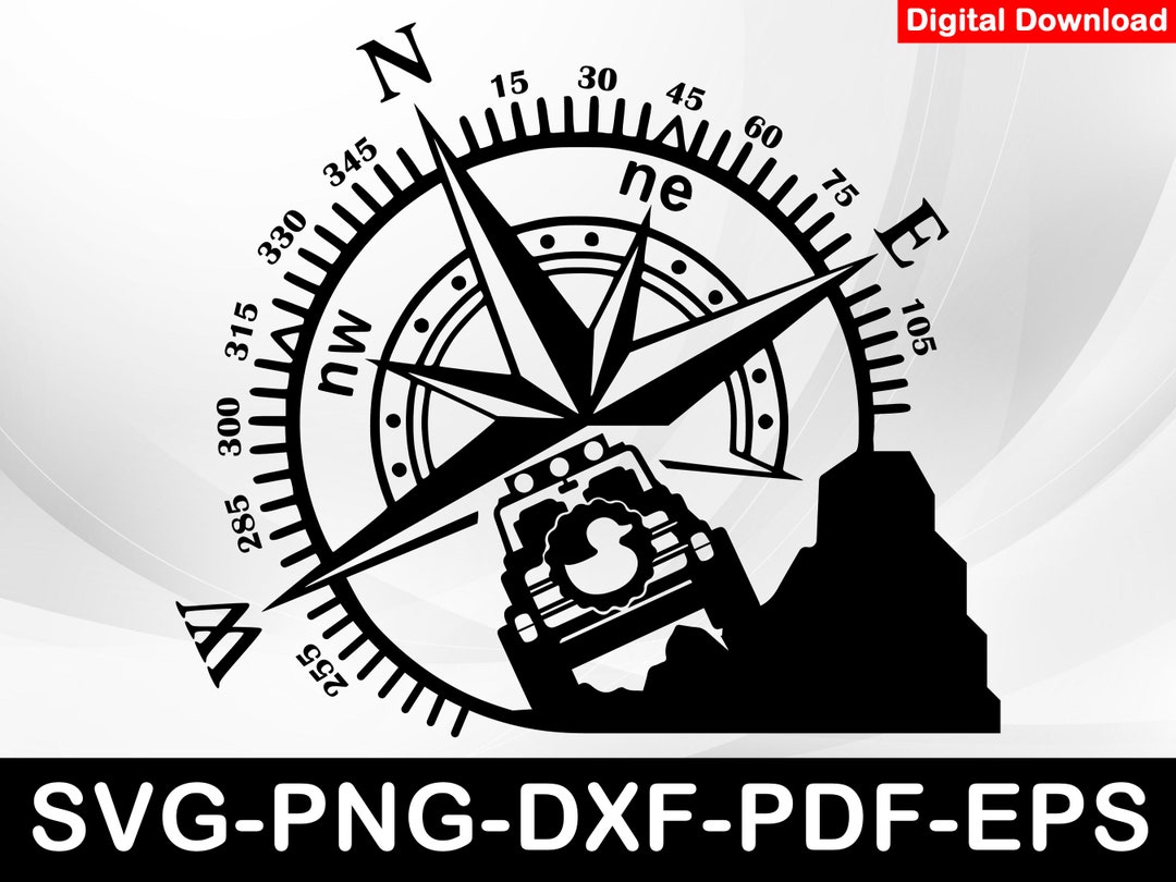 Compass Rv Decal Svg Compass Duck off Road Car SVG: Mountain Decal Design (digital Download ...