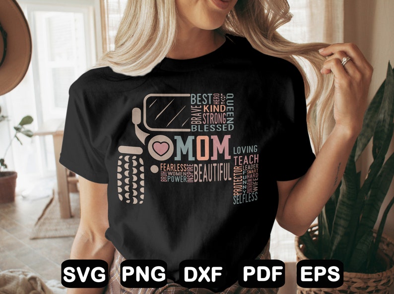 Mom 4X4 Offroad Car Svg, Mother's Day Svg, Off Road Svg, Mom Shirt Svg, Svg Files For Cricut, Clipart, Cut Files, Png, Svg, Dxf, Pdf, Eps image 2