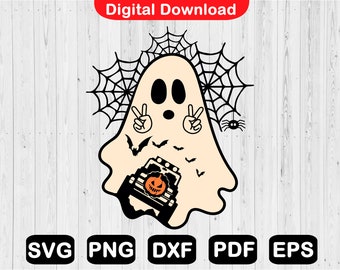 Carro fantasma engraçado off-road SVG: design 4x4 de Halloween (download digital)