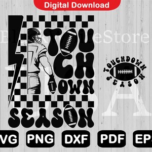 Retro Fußball svg, Touchdown svg, Fußball Saison svg, Fußball Shirt svg, Retro Fußball Png, svg-Dateien, Clipart, Png, svg, Dxf, Eps, Pdf