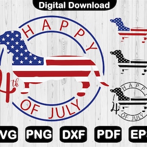Onafhankelijkheidsdag teckel Svg, Happy 4 juli teckel Svg, Amerikaanse teckel Svg, patriottische teckel Svg, Cricut bestand, clipart, png