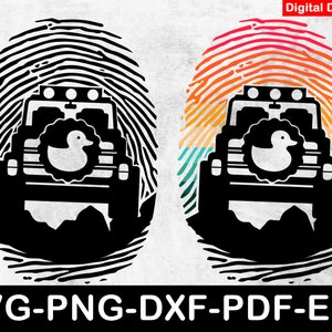 Duck Off Road DNA Svg, 4x4 Decal Svg, C’est dans mon ADN Svg, Autocollant de voiture rétro, Autocollant vinyle Svg, Fichier Svg pour Cricut, Png, Svg, Dxf, Pdf, Eps