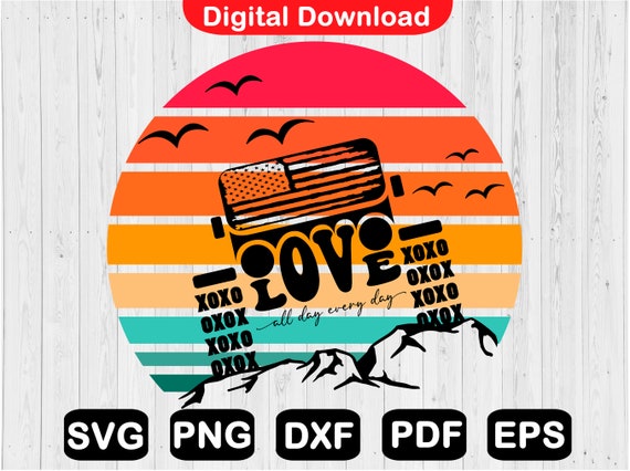 Retro Love Off Road SVG: Valentine's 4x4 Design (Digital Download)