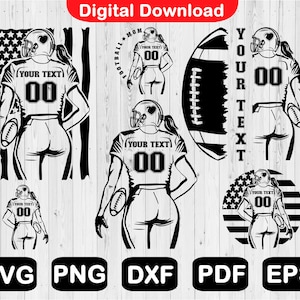Football Mom Svg Bundle, Customizable Football Svg, Football Shirt Svg, Football Svg, Svg Files For Cricut, Clipart, Png, Svg, Dxf, Pdf, Eps