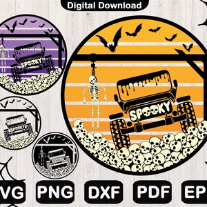 Spooky Offroad Svg, Skeleton 4x4 off Road Car Svg, Halloween Svg ...