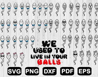 Paquete SVG de esperma divertido: Archivo Cricut para el Día del Padre y Baby Shower (Descarga digital)