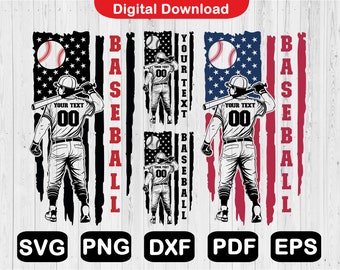 Beisebol Patriótico SVG: Design da Bandeira Americana (Download Digital)