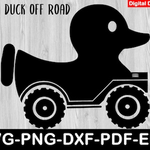 Duck OffRoad Svg, 4X4 Svg, Duck OffRoad Svg File per Cricut, Popolare Svg, Download istantaneo, Eps, Svg, Png, Dxf, Pdf