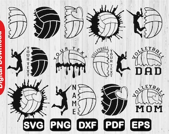 Volleyball Svg Bundle, Customizable Volleyball Svg, Sports Svg Bundle, Volleyball Shirt Svg, Volleyball Cut File, Svg Files, Png, Svg, Eps