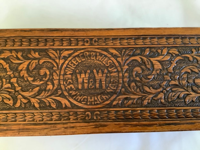 Wheeler and Wilson Sewing Machine Wooden Box Etsy