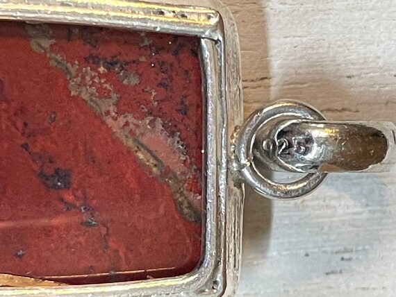 STERLING SILVER Bezel Framed Rectangle Square Pen… - image 3