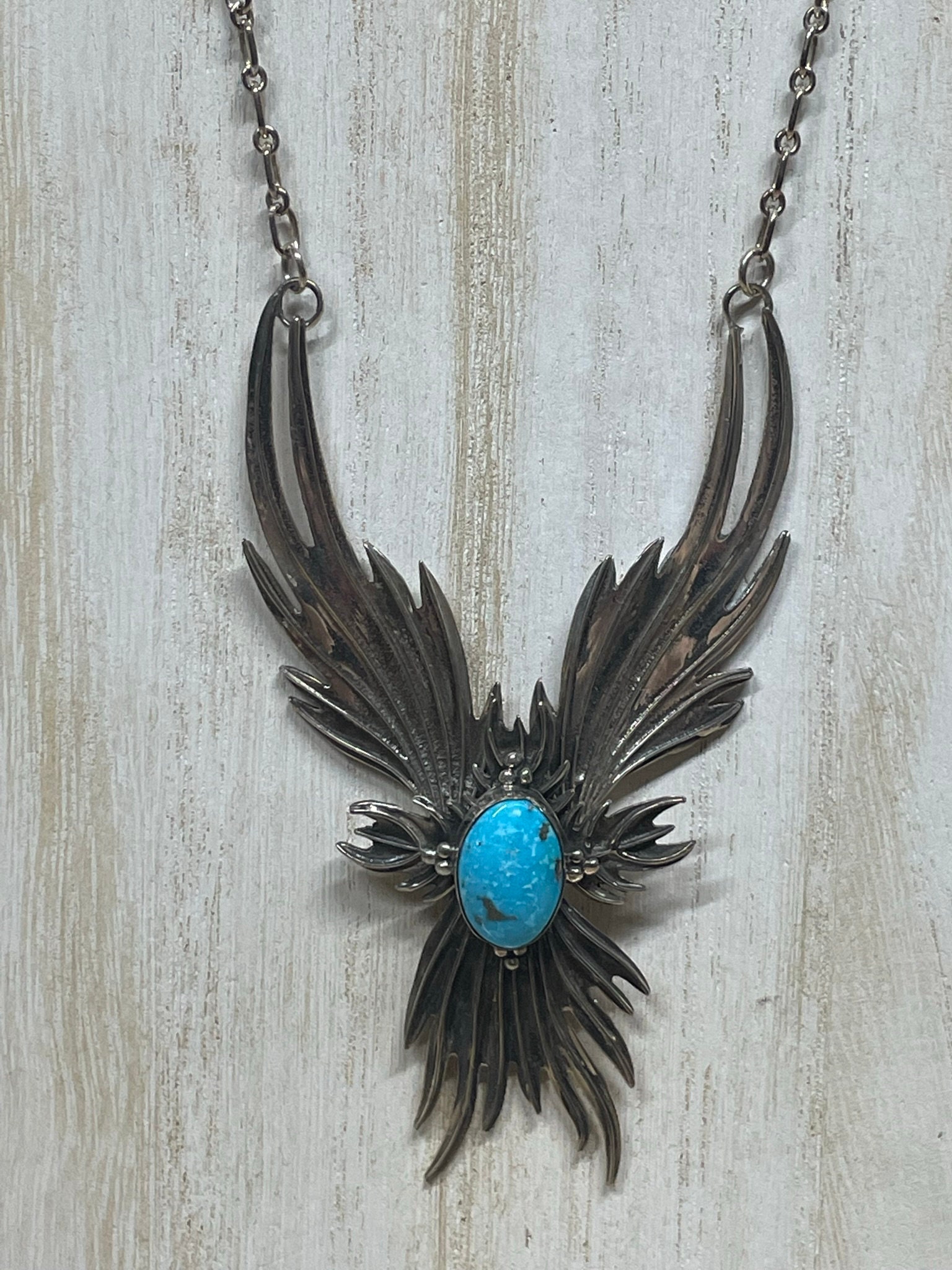 Native American Navajo Cluster Necklace Turquoise Choker