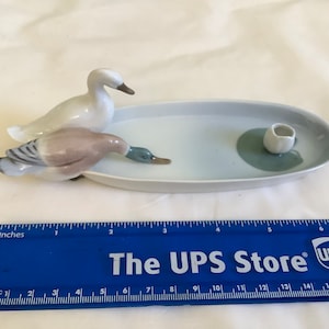 Pfeffer Gotha Fine Porcelain Duck Dish Tray Candle Holder