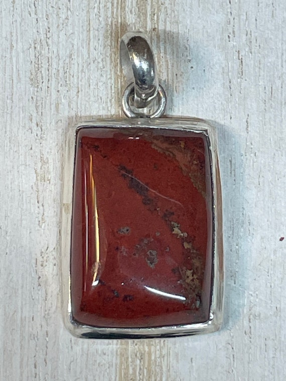 STERLING SILVER Bezel Framed Rectangle Square Pen… - image 1