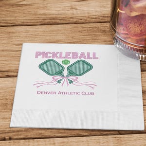 Custom Pickleball Party Napkins Pickleball Party Supplies Social Club Napkins Great for Birthdays, Gatherings, Picnics, and Sports Parties