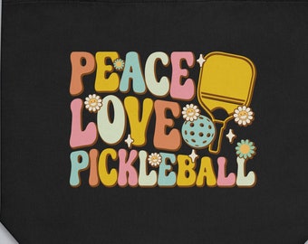 Pickleball Tote Bag Peace Love Pickleball Bag For Pickleball Lovers Pickleball Gift Idea Women Mother&#39;s Day Gift Idea Pickleball Gift Idea