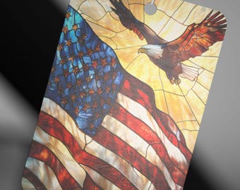 Flagge und Adler Auto-Lufterfrischer USA Auto-Dekor-Buntglas Paterischer Lufterfrischer Amerikanisches Geschenk Vaterländisches Auto-Zusatzgeschenk