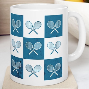 Tennis Mug Tennis Lover Gift Tennis Theme Coffee Cup Tennis Player Tea Mug Tennis Gift For Mom Tennis Gift Tennis Team Gift Tennis Partner