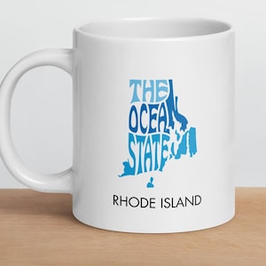 Taza de Rhode Island Taza con apodo de Rhode Island Taza con apodo estatal Regalo estatal Idea de regalo de Rhode Island Idea de regalo estatal Regalo festivo con apodo de RI