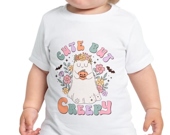 Baby Halloween T-Shirt Cute But Creepy Halloween Shirts For Toddlers Baby Shirt For Halloween Tee For Kids Holiday T-Shirt for Baby