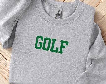 Embroidered Golf Crewneck Sweatshirt Women's Golf Shirt Golf Shirt Golf Player Sweatshirt Gift For Golf Gift For Mom Golf Sweatshirt Golf