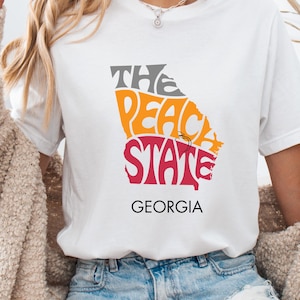 Georgia Shirt Women's T Shirt The Peach State Nickname Shirt Women's State Tee Shirt Gift Idea Georgia Shirt State Products Georgia Gift