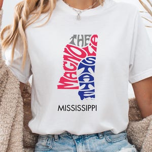 Mississippi Shirt Women&#39;s T Shirt The Magnolia State Nickname Shirt Women&#39;s State Tee Shirt Gift Idea Mississippi  Shirt State Products MS