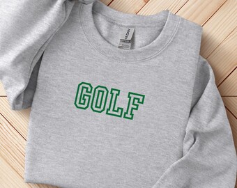 Embroidered Golf Crewneck Sweatshirt Women's Golf Shirt Golf Shirt Golf Player Sweatshirt Gift For Golfer Sweatshirt Gift For Golf Mom