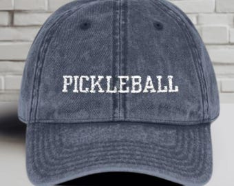 Vintage Pickleball Cap Embroidered Baseball Hat for Pickleball Lovers Gift for Pickleball Players Adjustable Embroidered Pickleball Hat Gift