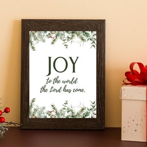Joy To The World Christmas Art Print Christmas Joy Print Joy Wall Art Holiday Artwork Wall Art for Christmas Decor Gift Idea For Women