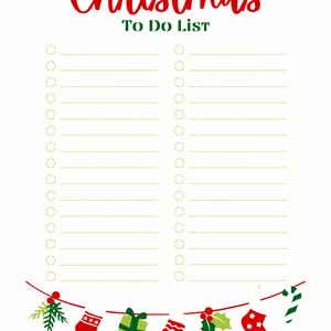 Christmas to Do List Christmas to Do Templates Christmas to Do ...