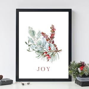 Joy Christmas Wall Art Joy Home Decor Joy Printable Christmas Artwork Christmas Wall Decor Christmas Joy Print Merry Christmas Home Decor