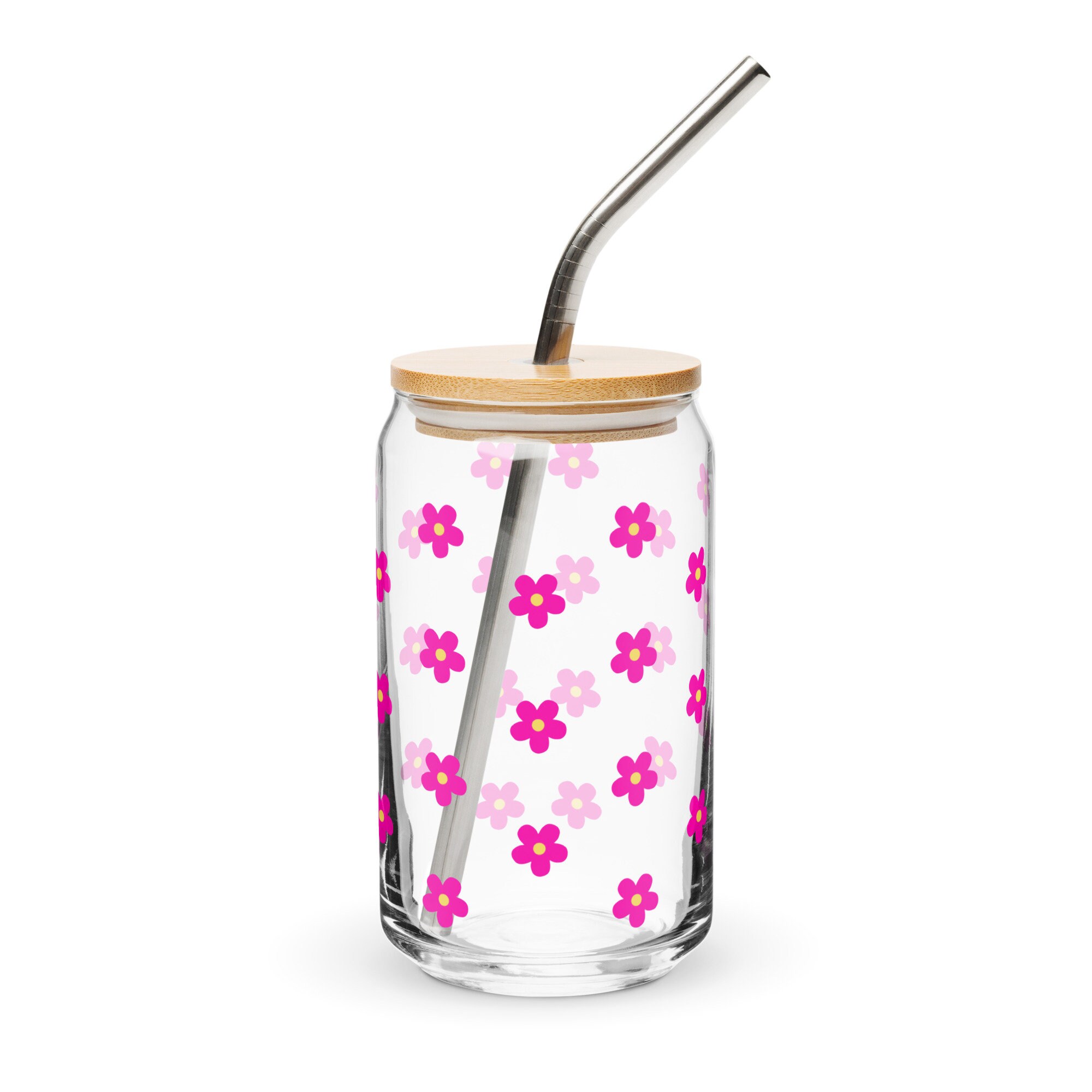 QUOKKA - Bicchiere Termico 1200 Ml Con Cannuccia Con Motivo Floreale