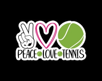 Peace Love Tennis Sticker For Tennis Player Tennis Decal For Tumbler Tennis Car Decal Tennis Laptop Sticker Mothers Day Gift Idea Sticker