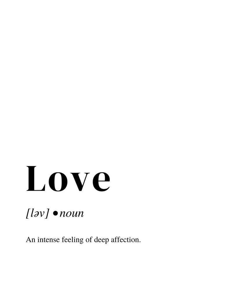 Love Definition Art Print Love Wall Art Words Love Print Love Gift Idea
