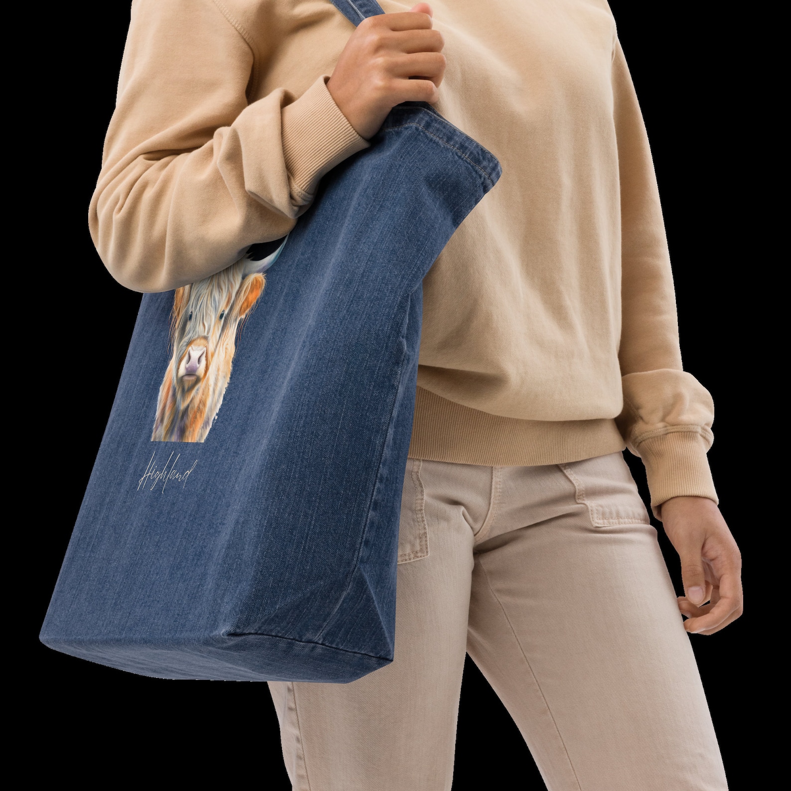 Hedera Cow Medium Tote Bag